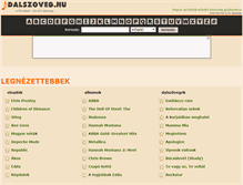 Tablet Screenshot of dalszoveg.hu
